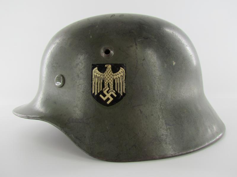 Wehrmacht Heer M35 Applegreen Double Decal Helmet