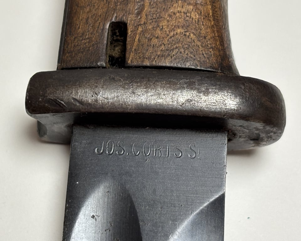 K98 Bayonet Matching "Jos Corts s" with brown frog