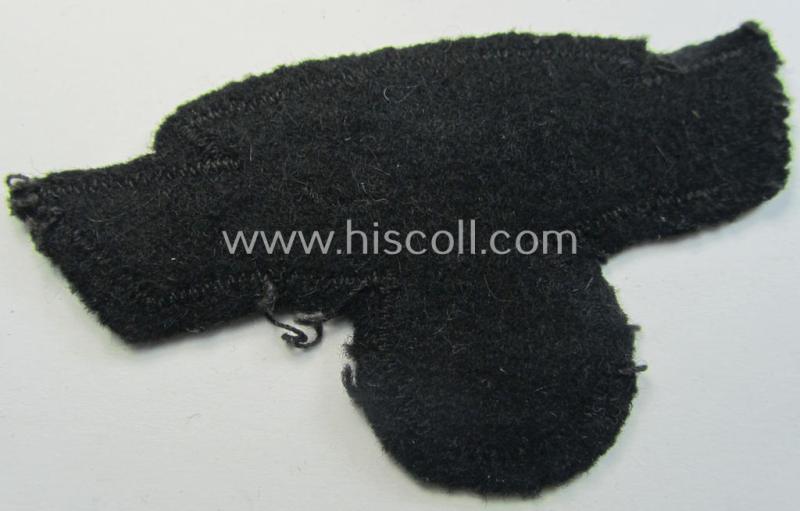 Attractive, so-called: N.S.K.K. (ie. 'National Socialistisches Kraftfahr Korps') arm-eagle as executed in so-called: flatwire, 'BeVo'-weave pattern and comes mounted onto a black-coloured background