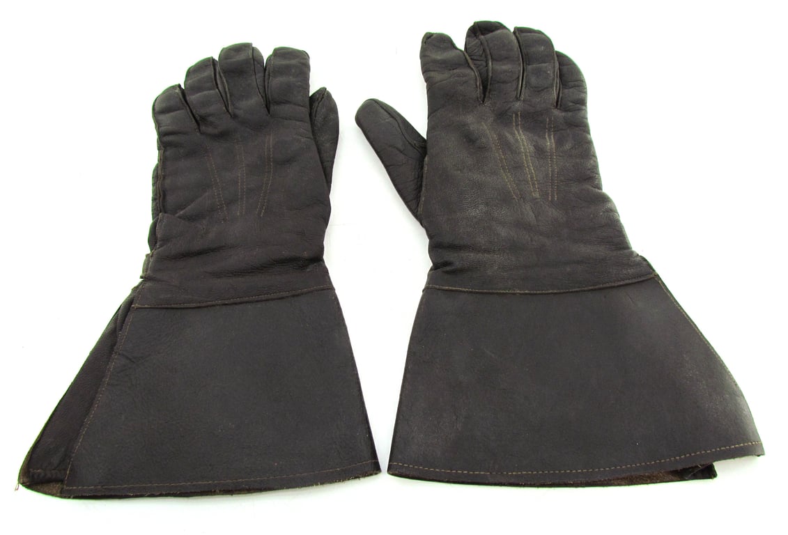 Luftwaffe Pilot Gloves dated 1940 and RB Numbered and LBA Marked