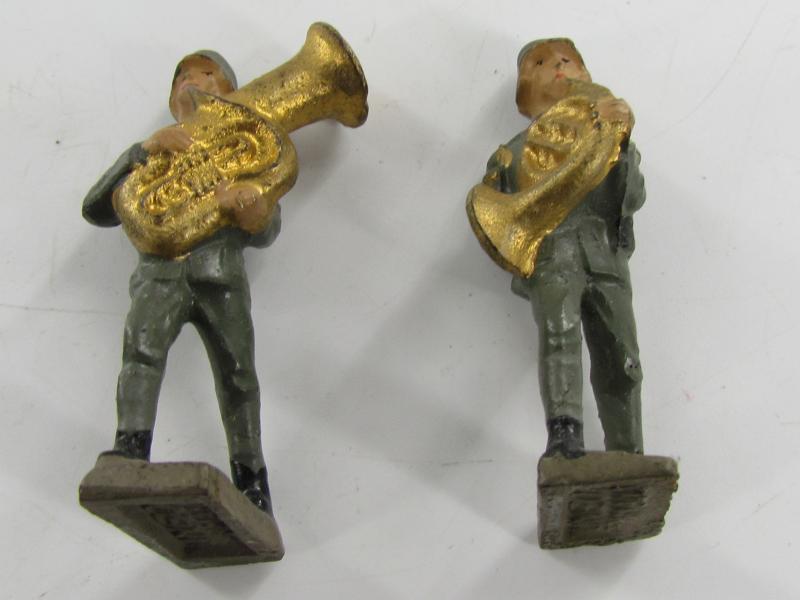 17 x Lineol Wehrmacht 4 cm Marching musicians....Rare