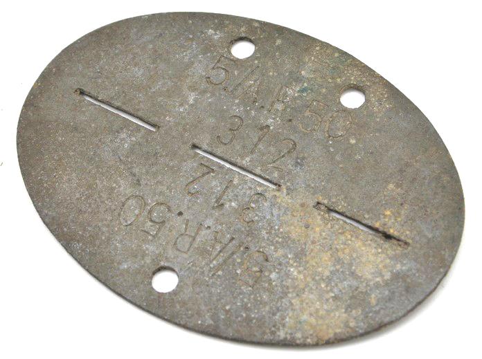 German WH Dog-Tag 'A.R.50'