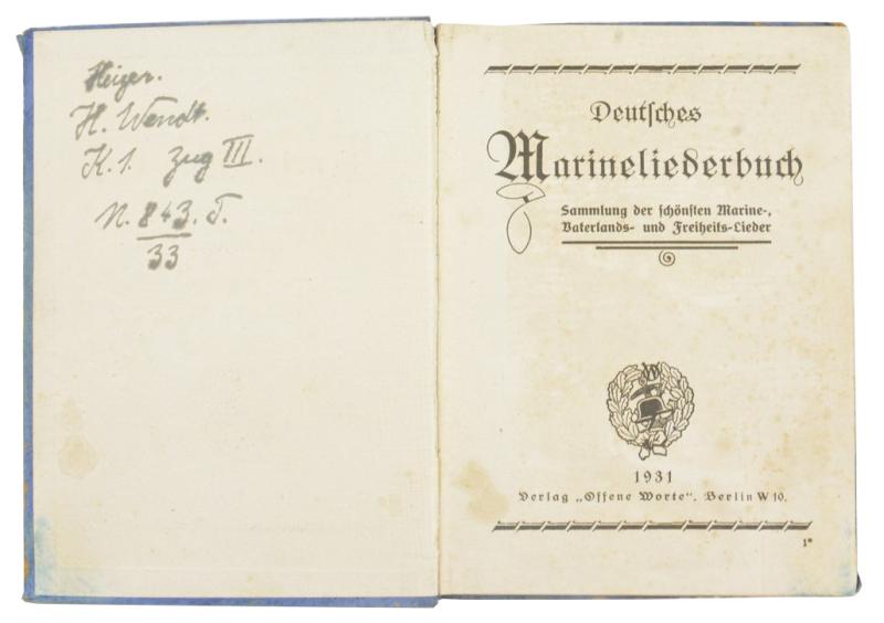 German Marine Song Book