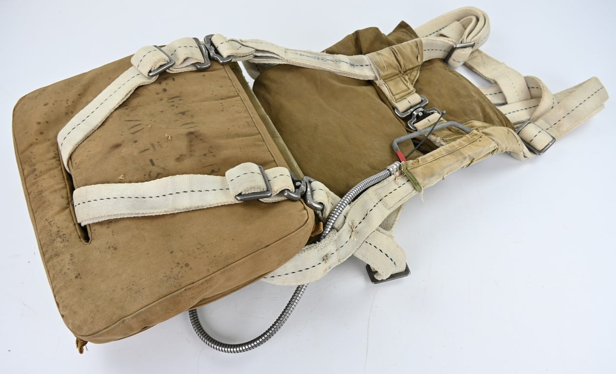 USAAF WW2 Named AN6510-1 Seat Parachute Harness Assembly