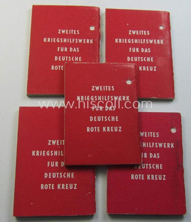Interesting - and fairly unusually seen! - complete, W.H.W.- ie. DRK- (ie. 'Winterhilfswerke o. Deutsches Rotes Kreuz'-) related miniature-book-set entitled: '2. Kriegs-Hilfswerk - 2. Strassensammlung 23. und 24. August 1941'