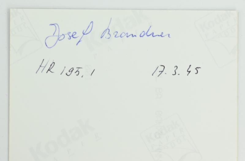 Signature of Wehrmacht Heer KC Recipient 'Josef Brandner'