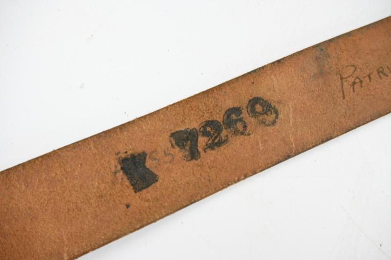 US WW2 Early EM Leather Belt