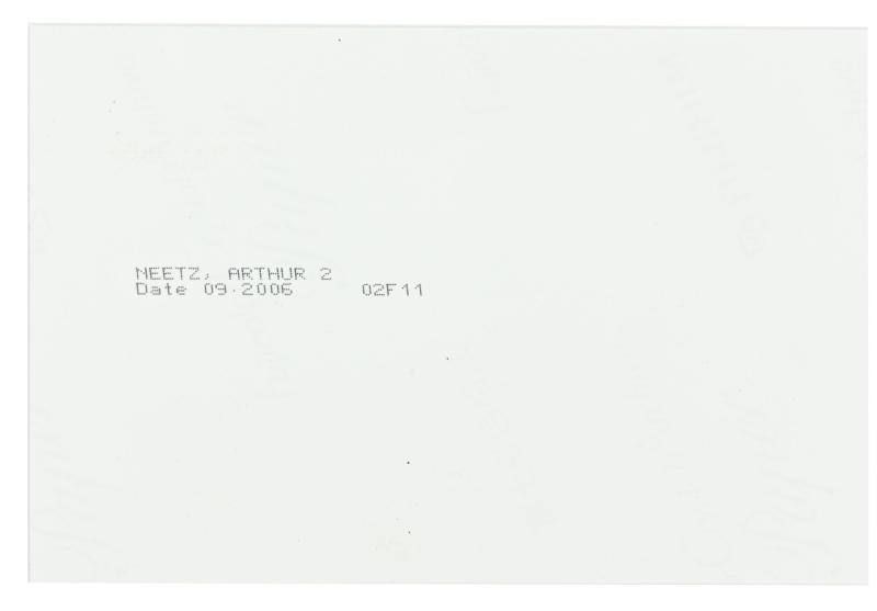 Signature of Wehrmacht Heer KC Recipient 'Arthur Becker Neetz'
