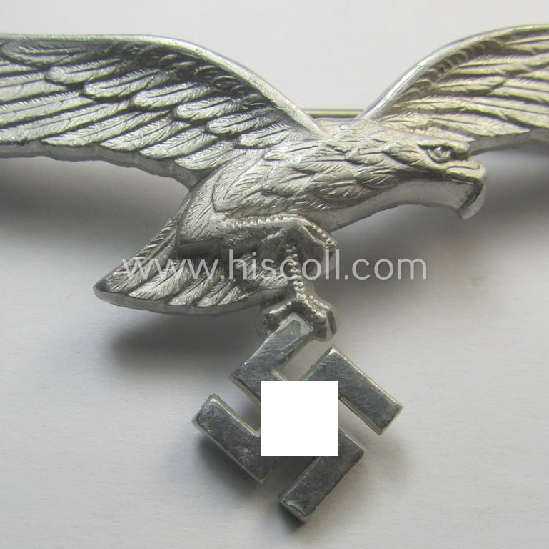 WH (LW) aluminium-based: 'Brustadler für Sommerrock' (being a neatly maker- ie. 'A'- or: 'Assmann'-marked specimen)