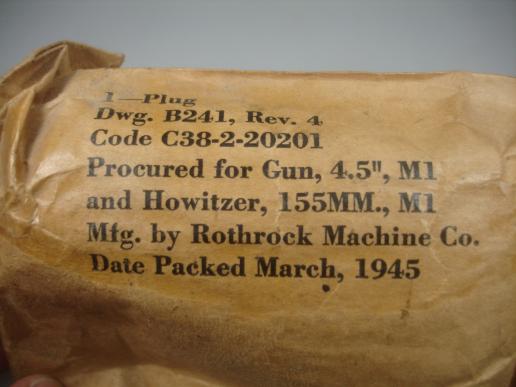 US M1 155mm Howitzer I-plug 