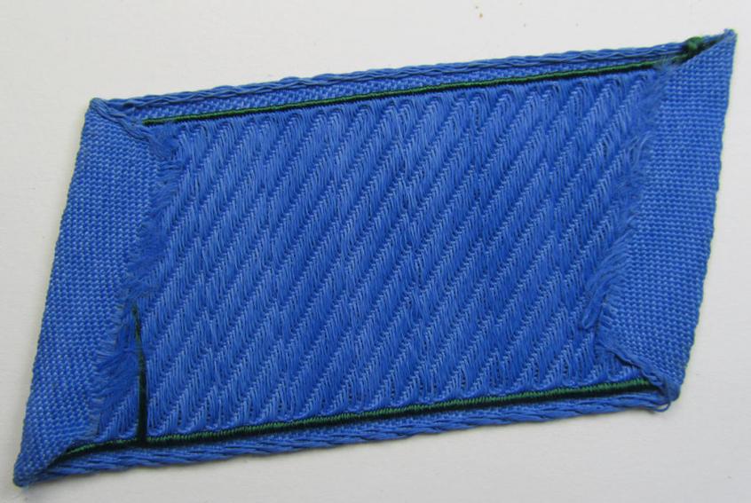 Single - but nevertheless scarcely encountered! - 'BeVo'-woven 'Ostvölker'-collar-tab, as was intended for a Turkistanian volunteer within the 'Deutsche Wehrmacht' ie. 'Schütze' within the 'Turkistanianisches Legion'