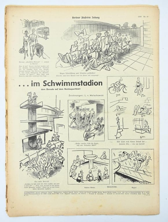 German Berliner Illustrierte Zeitung Newspaper 1940