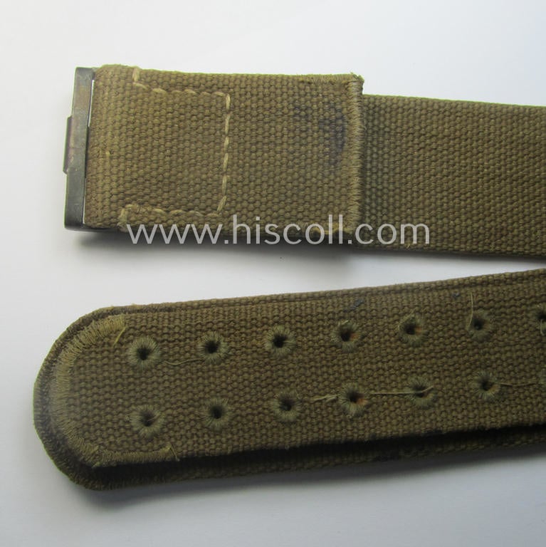 WH (Heeres ie. LW etc.) 'tropical-issue'- belt (ie. 'Koppelriemen') being a 100 cms.-sized- and/or neatly maker-marked example