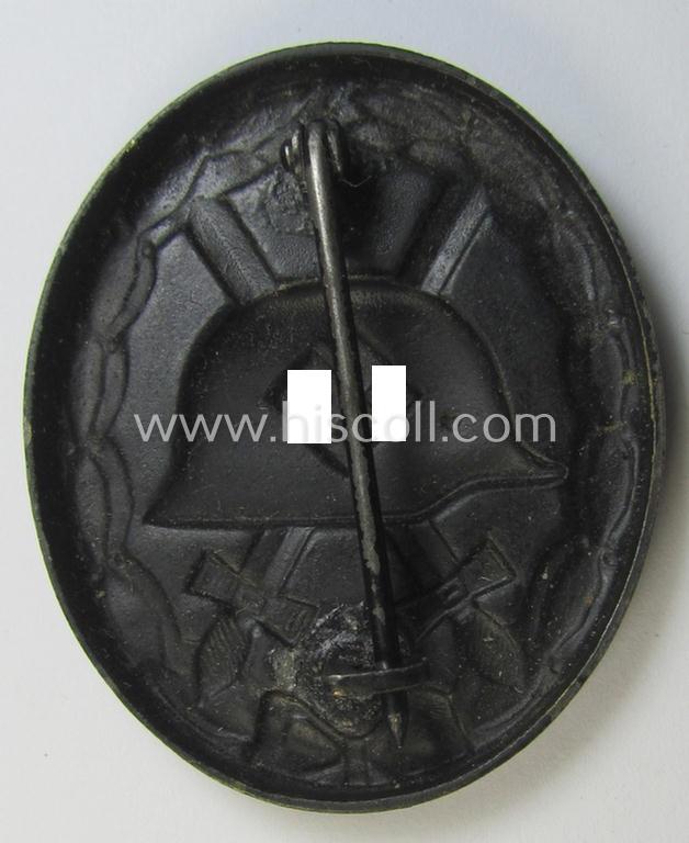 Neat - albeit non-maker-marked - example of a black-class wound-badge (or: 'Verwundeten-Abzeichen in Schwarz') that comes in an overall nice- (ie. just moderately used-), condition