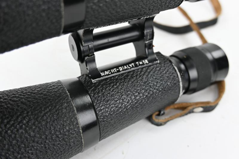 German WH 7x56 Panzer Binocular in Presstoff Case 1945