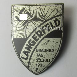 Rarely seen, early-period-, commemorative, N.S.D.A.P.-related 'tinnie': 'Brauner Tag...