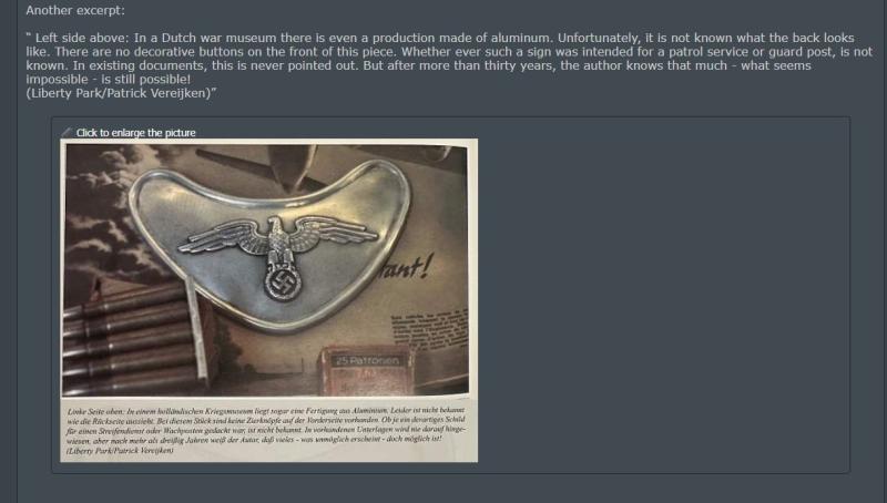 German Brass Gorget ( diplomatic ? )