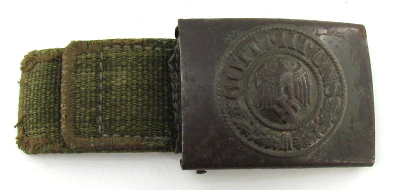 Wehrmacht (Heer) tropical ‘Afrikakorps’ steel belt buckle ( RS&S )