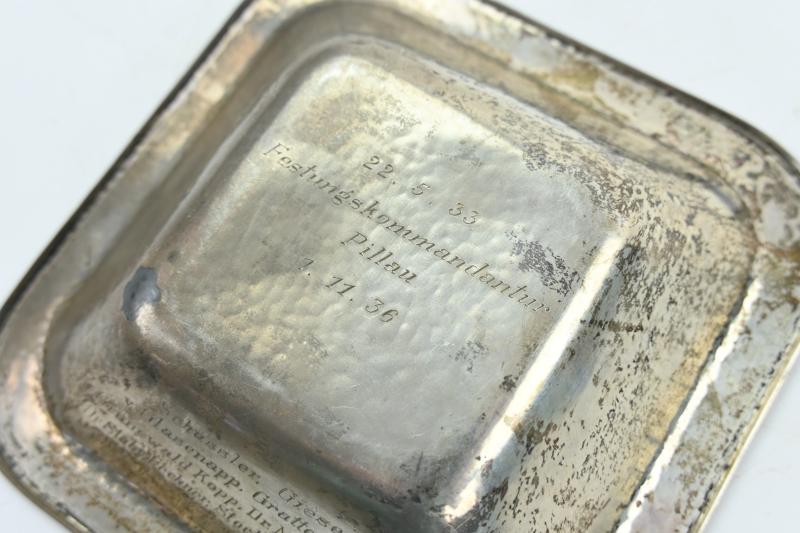 German KM/LW Silver Plate 'Festungskommandatur Pillau'