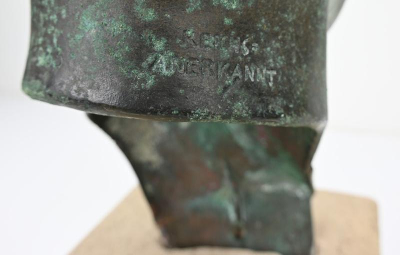 German Third Reich Period Adolf Hitler Bronze Buste