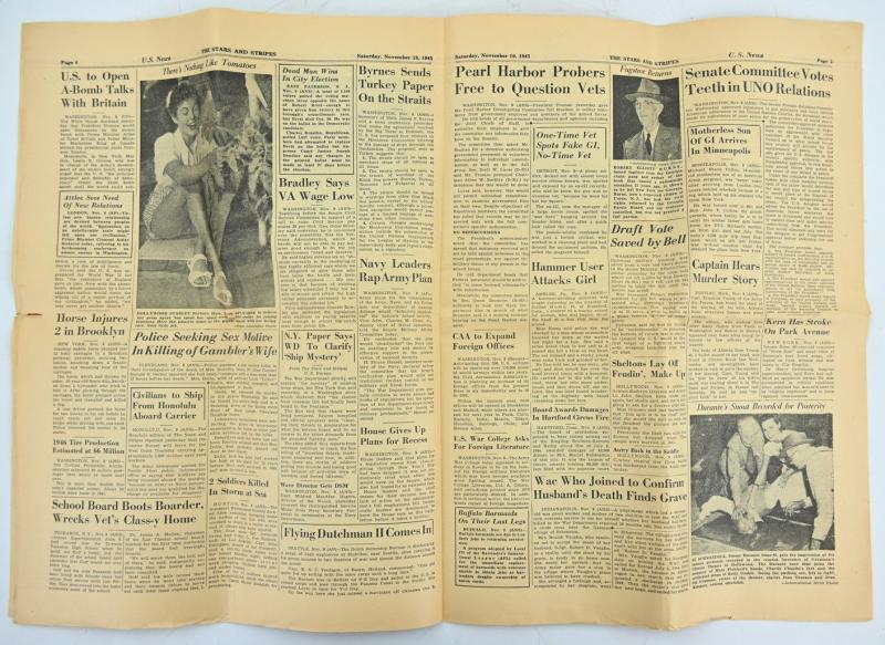 US WW2 The Stars and Stripes Newspaper