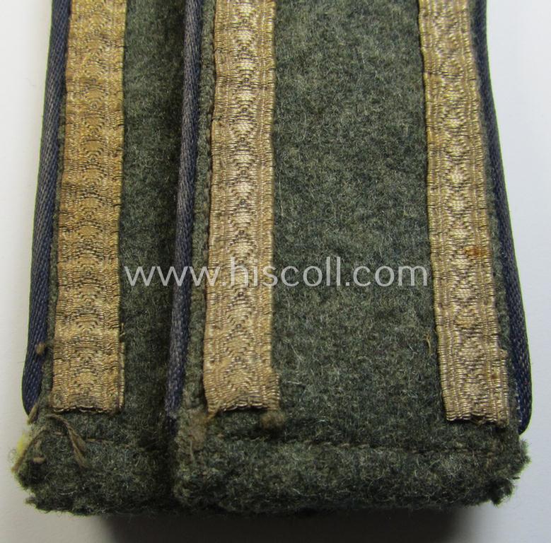 Attractive - fully matching and scarcely found! - pair of WH (Heeres) - I deem - early- (ie. mid-) war-period- (ie. 'M41/M43'-pattern) NCO-type shoulderstraps as was intended for usage by an: 'Uffz. einer Sanitäts-Abteilungs'