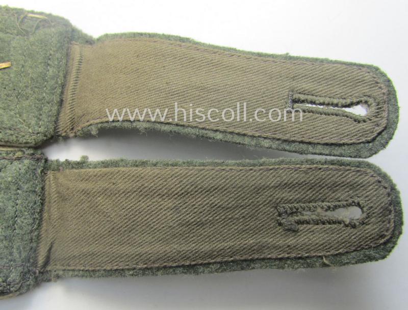 Pair of neatly 'cyphered', so-called: 'M41- (ie. M43-) pattern', WH (Heeres) NCO-type shoulderstraps as was specifically intended for a: 'Feldwebel des Maschinengewehr-Abtgs. 2'