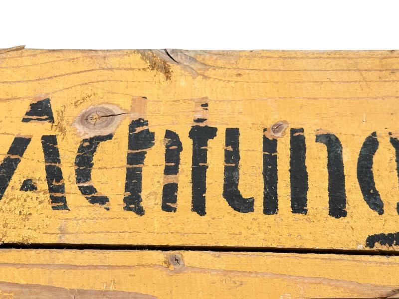 Wooden Sign 'Achtung Minen’