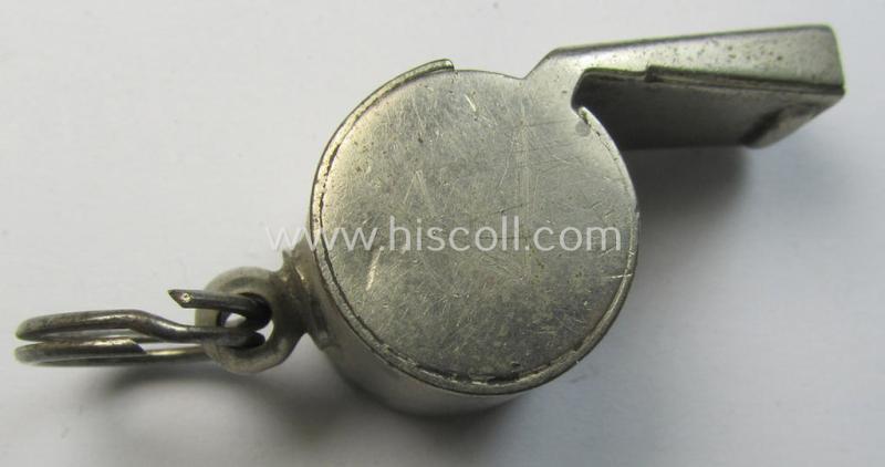 Superb - and actually never before encountered and with certainty seldomly seen! - nickle-chrome-based service-flute (ie. 'Dienstflöte') being a nicely preserved example that shows the stamped-designation: '47/38 SS' on its top