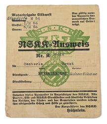 German NSKK Memberpass