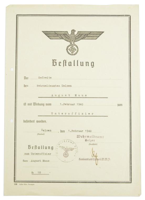 German WH Portrait/Paper Grouping 'August Muus'