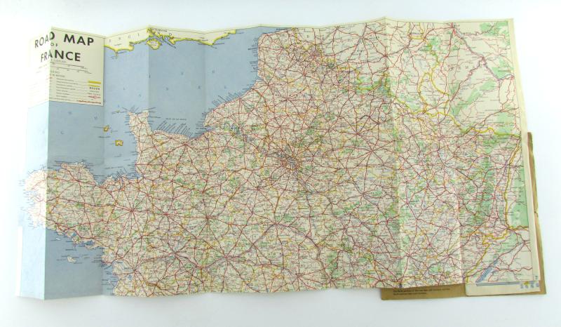 US WWII Roadmap of France 1944