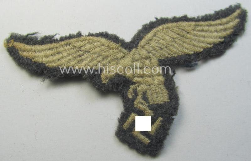 WH (Luftwaffe) EM- (ie. NCO-) 'down-tailed'-pattern breast-eagle