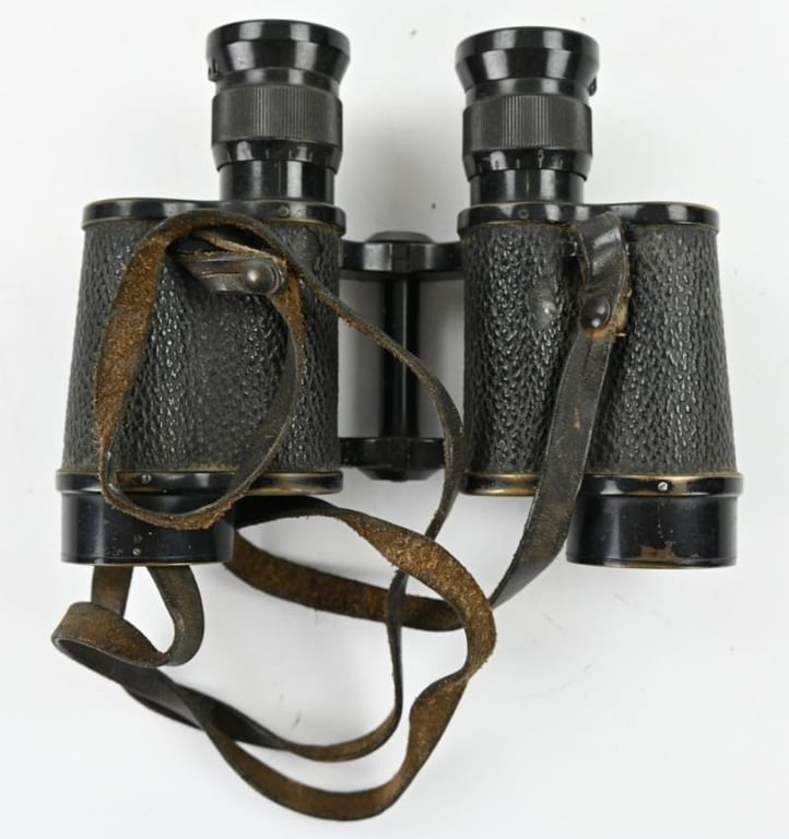 British WW2 Blanco Binocular Case with Bino