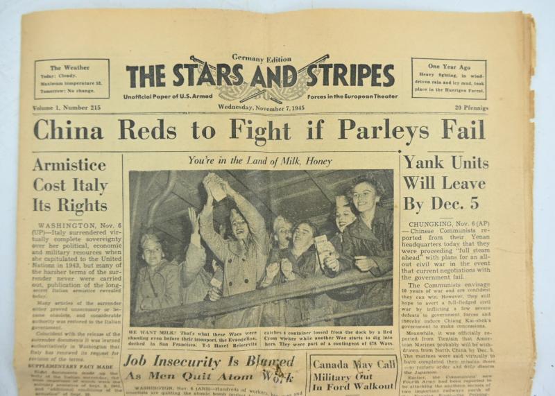 US WW2 The Stars and Stripes Newspaper
