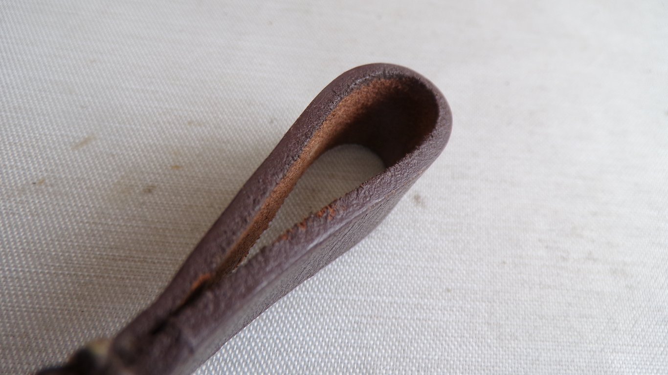 Brown Leather Dagger Hanger Nickel Clip