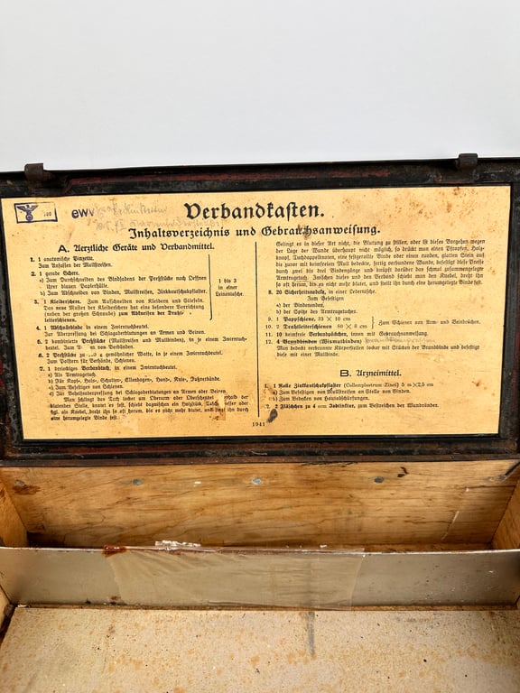 WW2 German 'Verbandkasten' First Aid Box