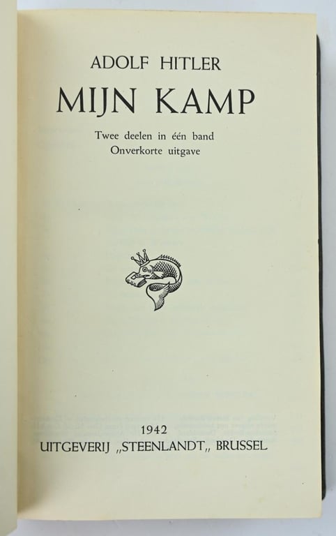 Flemish WW2 Version of Adolf Hitler Mein Kampf 'Mijn Kamp'