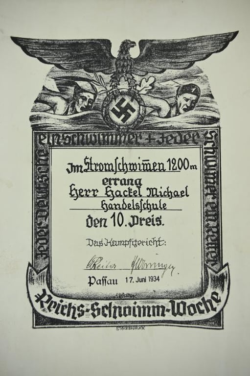 German Third Reich Period Sports Certificate
