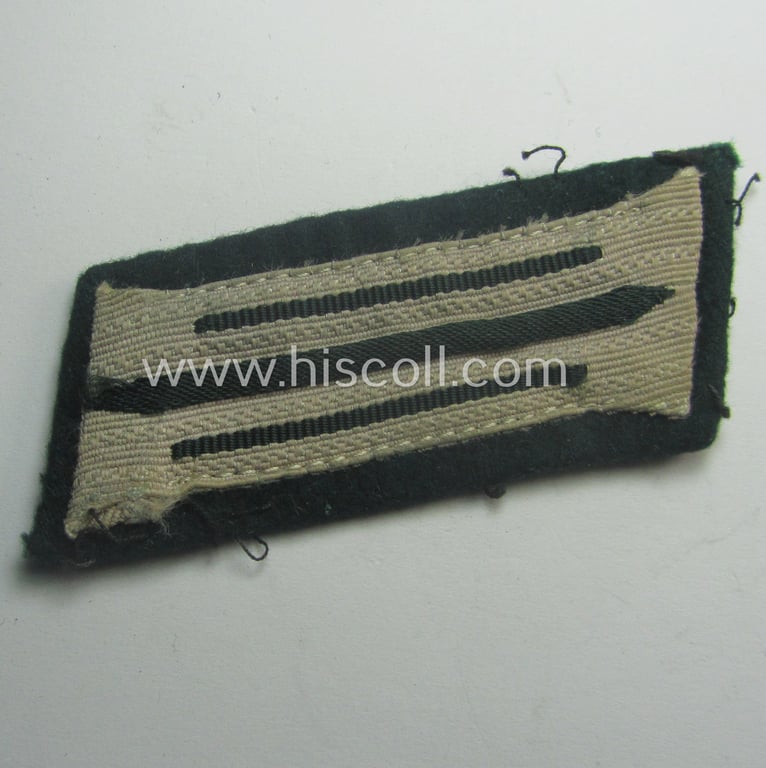 Truly used- and/or tunic-removed pair of WH (Heeres) 'standard-issue'-pattern WH (Heeres) collar-tabs (or: 'Einheitskragenspiegel') being of the 'generic-pattern'