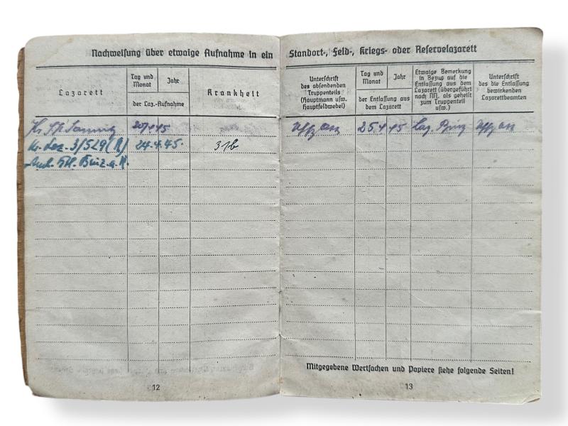 "Grossdeutschland'' Soldbuch -Heinz Mader-