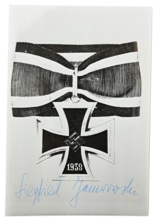 Signature of Luftwaffe KC Recipient 'Siegfried Jamrowski'