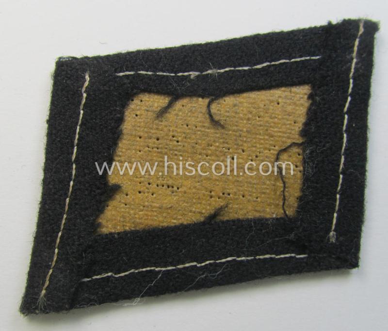Attractive, Waffen-SS - so-called: 'RzM-styled' - enlisted-mens'- (ie. NCO-) type collar-tab as was intended for usage by soldiers ie. NCOs of the: '22. SS-Freiwilligen-Kavallerie-Division' (ie. sometimes referred to as: "Maria Theresa")