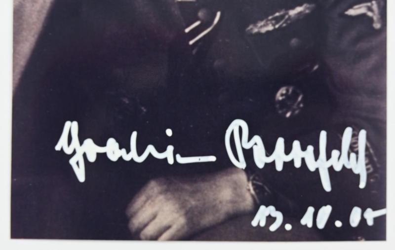 Signature of Waffen-SS KC Recipient 'Joachim Boosfeld'