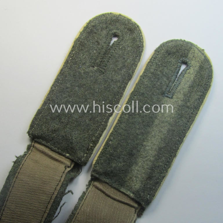 Moderately used- and slightly mis-matched pair of WH (Heeres) 'M41 o. M43'-pattern, EM-type shoulderstraps: 'Soldat eines Infanterie-Rgts.'