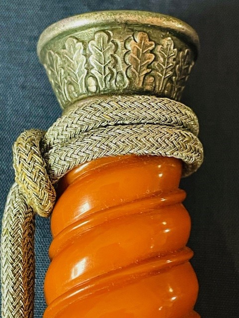 RARE GERMAN WWII ARMY OFFICERS DAGGER WITH SILVER WIRE KNOT BY PUMA SOLINGEN ADDITIONAL PHOTOS