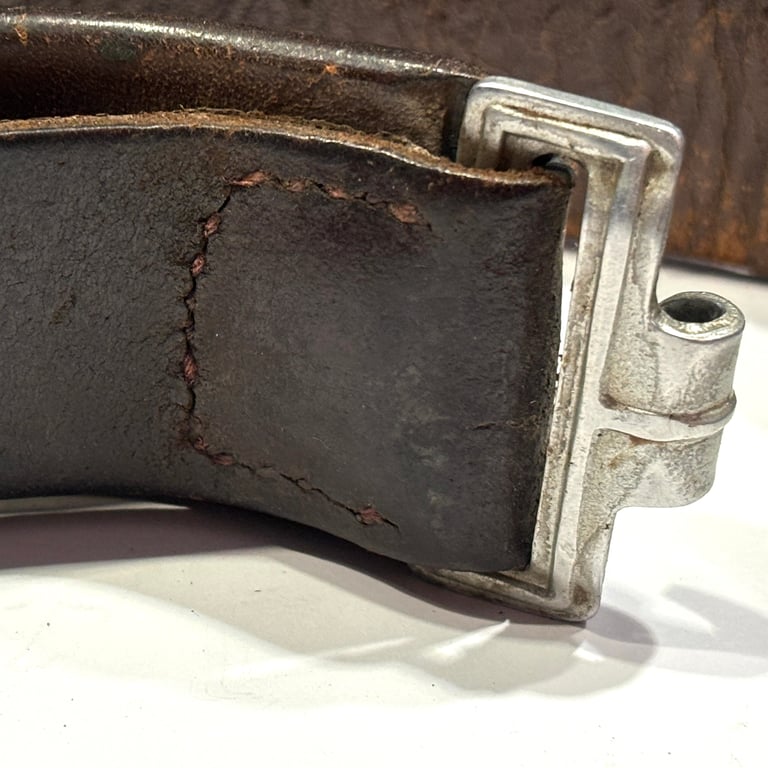 LW Early Brown Belt & Aluminum Buckle