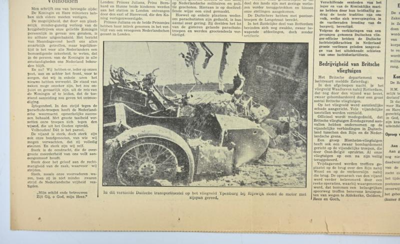 Dutch WW2 Newspaper 14 May 1940
