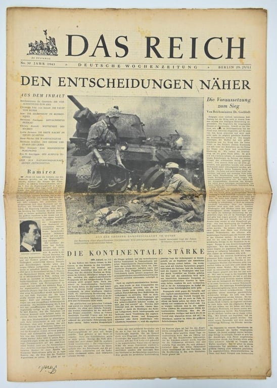 German Newspaper “Das Reich” 25 July 1943