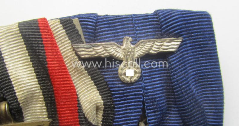 Interesting, 'Orden- o. Doppelspange' depicting a: 'Kriegsteilnehmerkreuz ohne Schwn.') and a: 'WH KM o. Heeres Dienstauszeichnung für 4 Jahre t.D.'